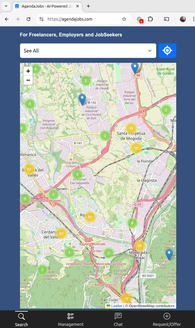 Job marketplace illustration